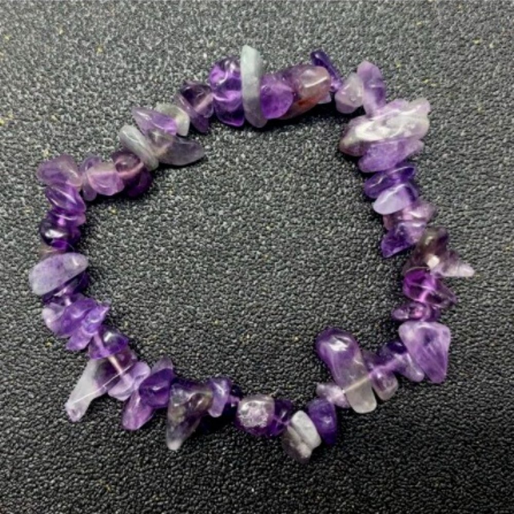 2/$35  Amethyst single Strand Stone Bracelet